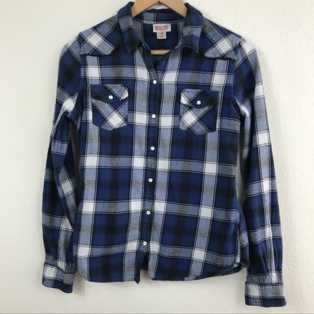 Mossimo Plaid Button Down SZ M